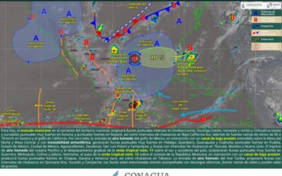 Se prevén lluvias y tormentas puntuales en Oaxaca para este lunes