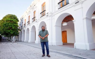 Anuncia Miguel Quetu acciones para concretar la reconstrucción de la zona colapsada del Palacio Municipal