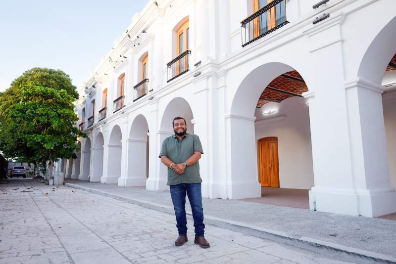 Anuncia Miguel Quetu acciones para concretar la reconstrucción de la zona colapsada del Palacio Municipal