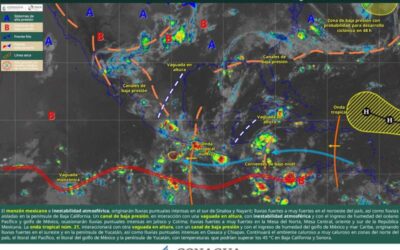 Prevén tormentas eléctricas, rachas de viento y posible granizo por la tarde en Oaxaca