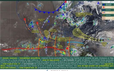 Pronostican lluvias, tormentas eléctricas y posibles granizadas en zonas altas de Oaxaca