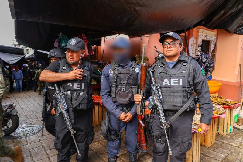 Toma Operación Sable control de seguridad en Putla