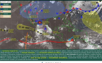 Tormenta tropical “Ivo” se aleja del territorio oaxaqueño: Protección Civil