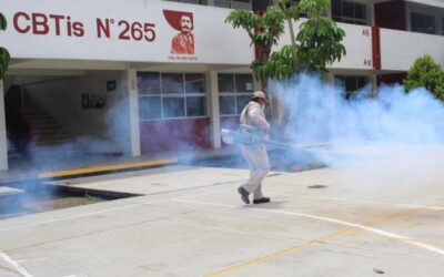 San Jacinto Amilpas refuerza la salud escolar con jornada de fumigación para prevenir el dengue