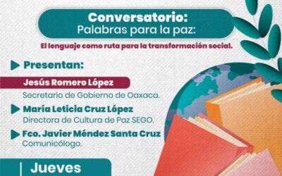 Compartirá Sego “Palabras para la Paz” en la FIELO 2025