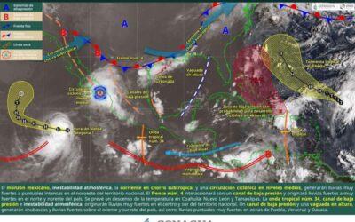 Continuarán lluvias y tormentas vespertinas en territorio oaxaqueño