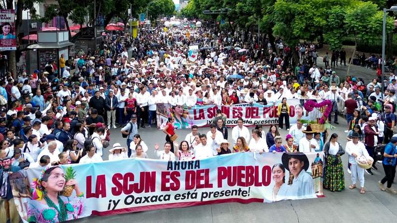 Diputadas y diputados de Morena en Oaxaca celebran la llegada de nuevos integrantes del Poder Judicial de la Federación