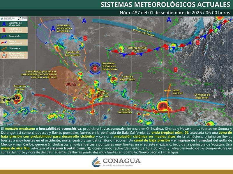 Onda Tropical 29 generará lluvias y tormentas en zonas montañosas de Oaxaca
