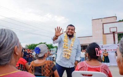 Anuncia Miguel Quetu techado de la pista Miércoles Santo, un nuevo espacio que se mejora para el pueblo Juchiteco