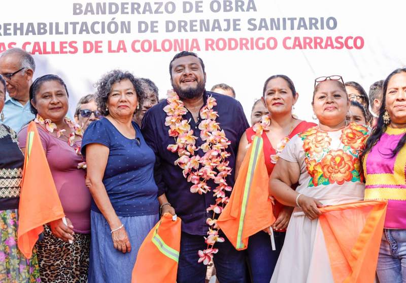 Miguel Quetu arranca obra para mejorar el drenaje en la colonia Rodrigo Carrasco