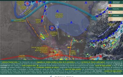 Pronostica Protección Civil lluvias con tormentas locales intensas en Costa, Istmo y Sierra Sur este jueves