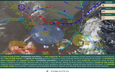 Se esperan precipitaciones ligeras a moderadas en algunas regiones de Oaxaca