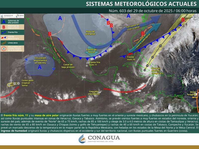 Se prevé aumento de nubosidad y lluvias en cuatro regiones de Oaxaca