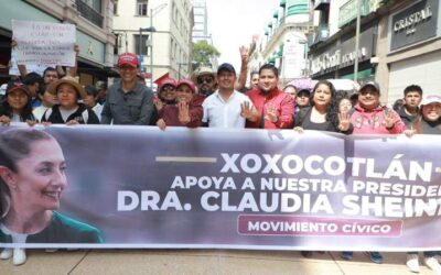 Tania López López y el Movimiento Cívico de Xoxocotlán acompañan a Claudia Sheinbaum en su primer año de gobierno