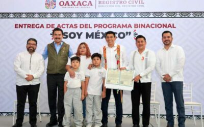 Brinda Salomón Jara certeza jurídica a personas migrantes con actas de nacimiento del programa Binacional “Soy México”