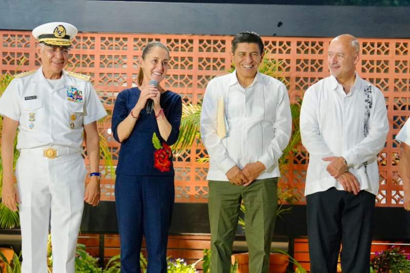 Inauguran Claudia Sheinbaum y Salomón Jara Línea K del Tren Interoceánico que transforma la movilidad entre Oaxaca y Chiapas
