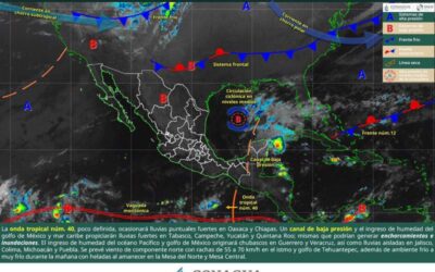 Se prevén lluvias y ambiente frío al amanecer en regiones de Oaxaca