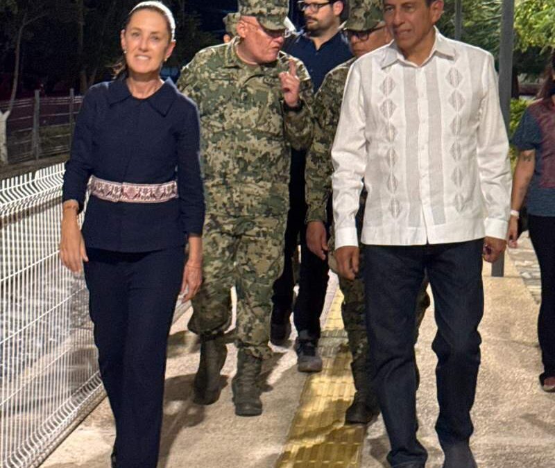 Evalúan Salomón Jara y Claudia Sheinbaum atención integral a familias afectadas por descarrilamiento del Tren Interoceánico