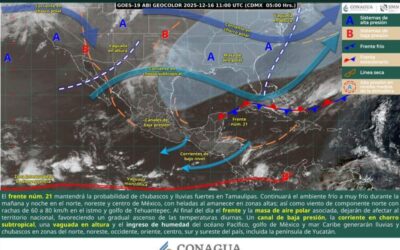 Frente frío número 21 generará bajas temperaturas en regiones de Oaxaca