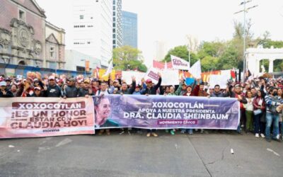 Movimiento cívico de Xoxocotlán participa en la conmemoración por los siete años de la Cuarta Transformación