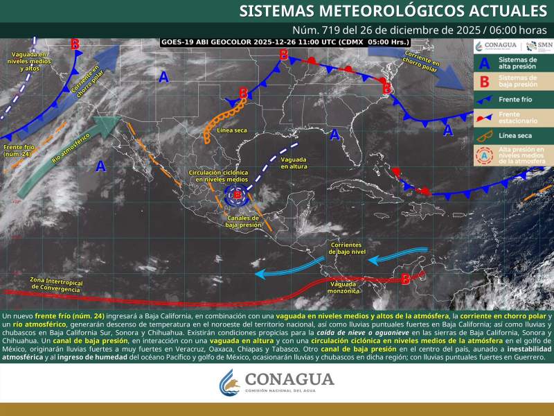 Pronostican ambiente frío y probabilidad de lluvias en Oaxaca