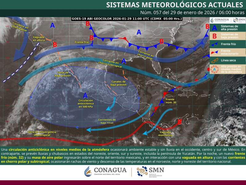 Continuará ambiente fresco en Oaxaca por frente frío número 32