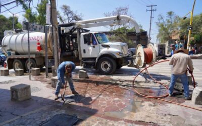 Intensifican CEABIEN y SOAPA labores de desazolve en la capital tras recientes lluvias