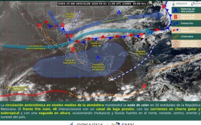 Frente frío 48 provocará cambio de tiempo y lluvias en Oaxaca