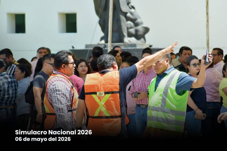 Participa Congreso de Oaxaca en el Primer Simulacro Nacional 2026 para fortalecer la cultura de la prevención