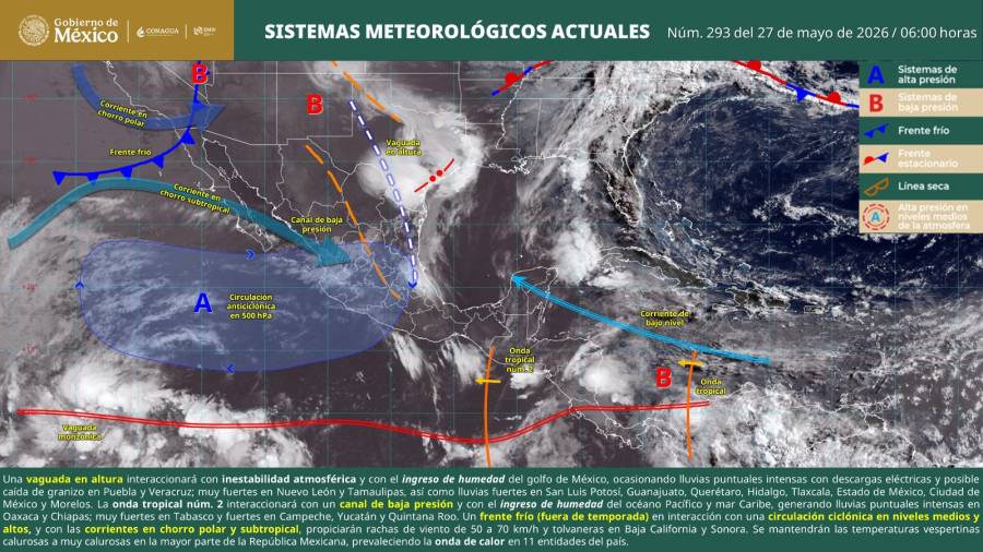 Persistirá temporal lluvioso con ambiente caluroso y bochornoso para este miércoles en Oaxaca