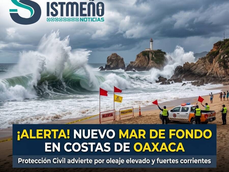 Alerta Protección Civil por nuevo mar de fondo en costas de Oaxaca