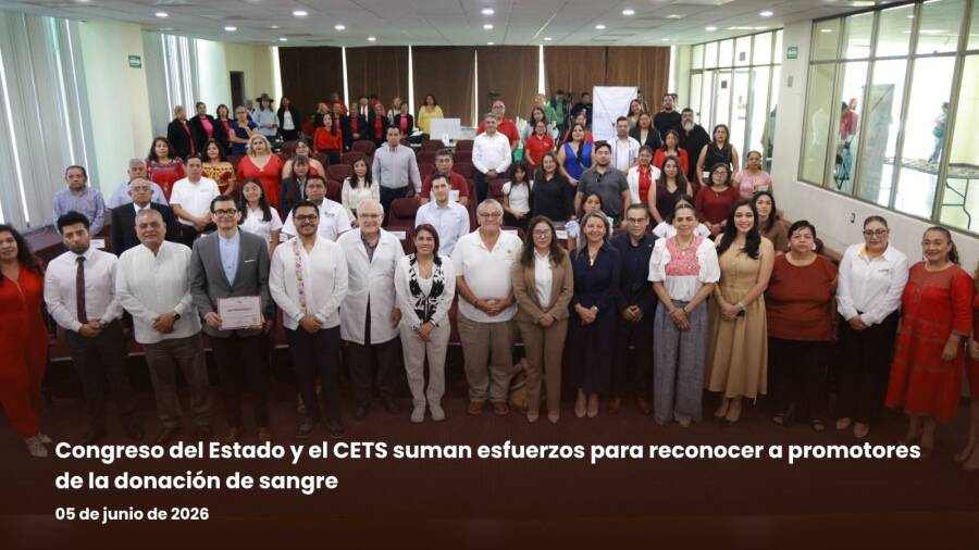 Congreso del Estado y el CETS suman esfuerzos para reconocer a promotores de la donación de sangre