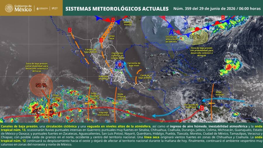 Lluvias y tormentas eléctricas marcarán las condiciones del tiempo en Oaxaca: Protección Civil