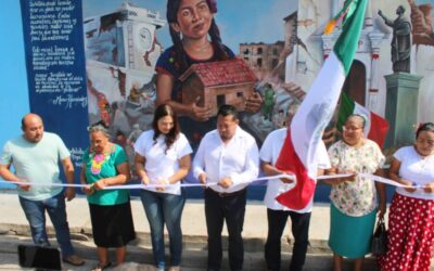 Inaugura Marco Hernández mural conmemorativo del terremoto del 7 de septiembre